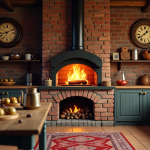 Kuchnia ceglana z piekarnikiem